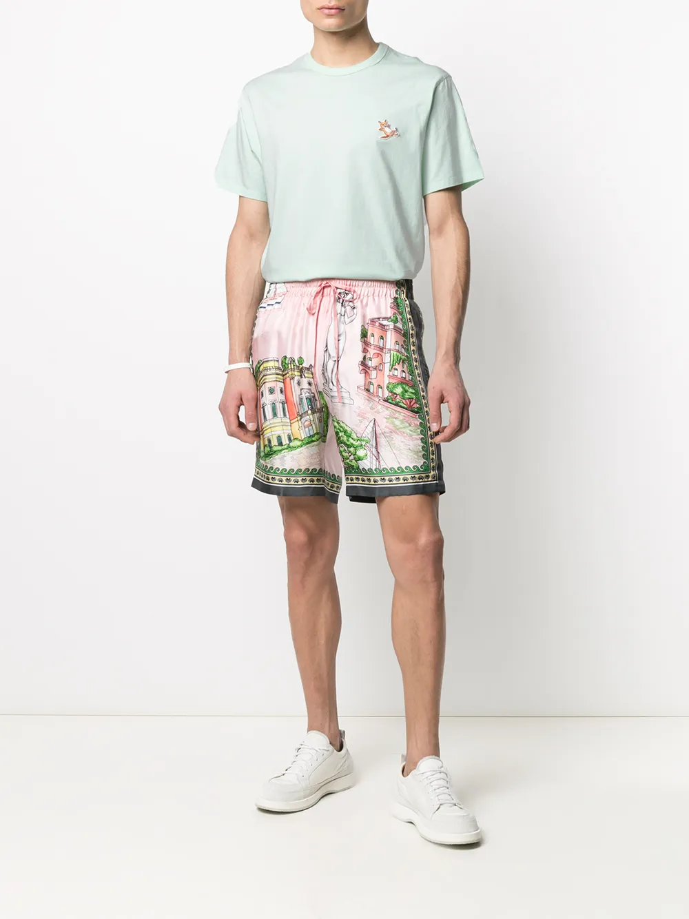 фото Maison kitsuné футболка с вышитым логотипом