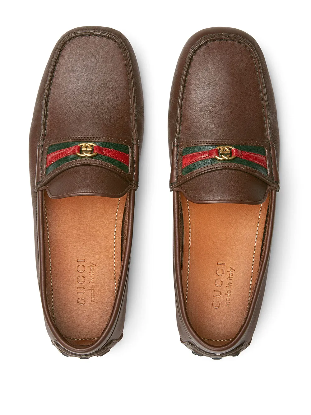 фото Gucci мокасины interlocking g web