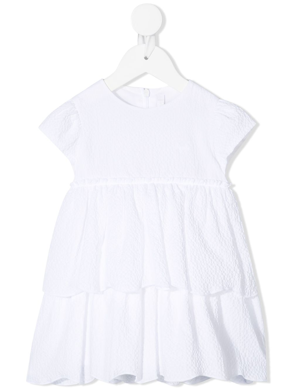 

Il Gufo tiered cap sleeve dress - White