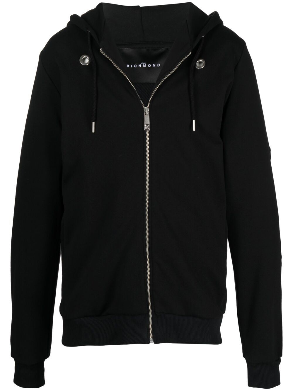 John Richmond Narcissa Cotton-jersey Hoodie In Black