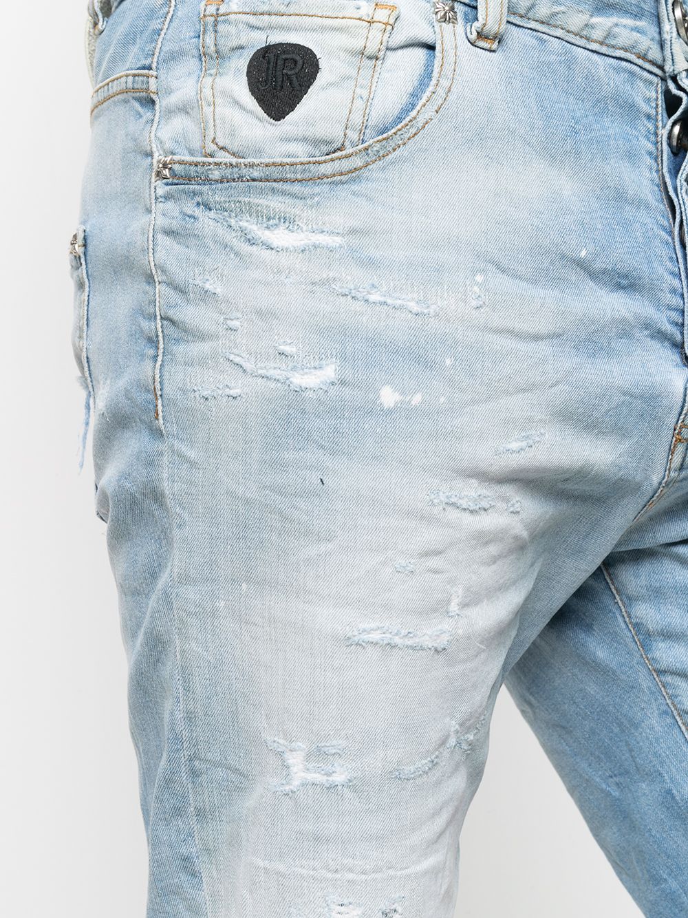 фото John richmond джинсовые шорты с эффектом потертости