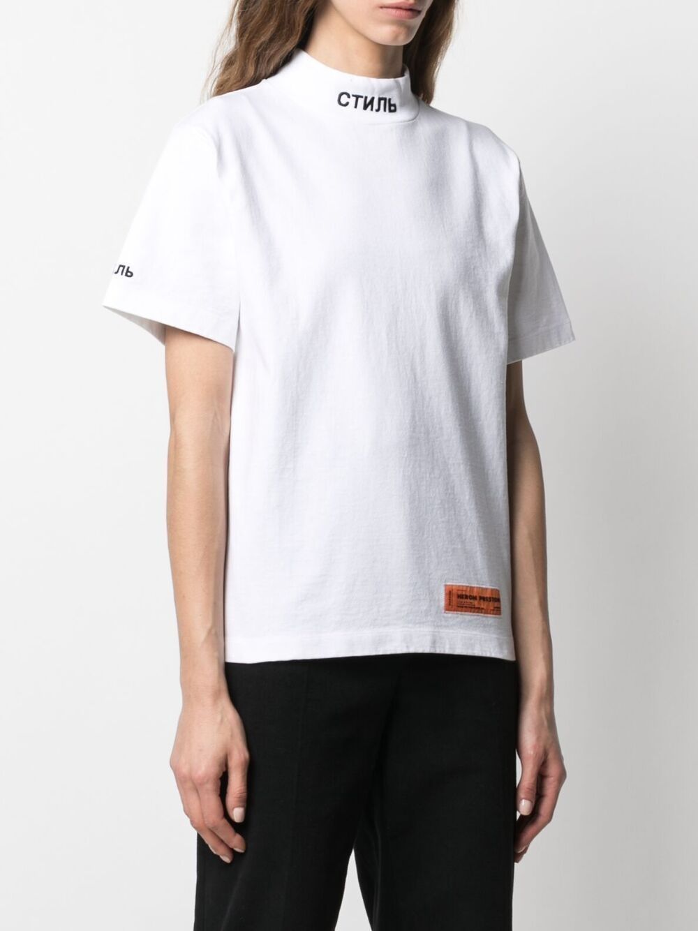 фото Heron preston ss turtleneck ctnmb white black