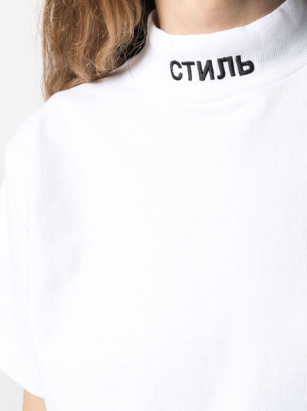 фото Heron preston ss turtleneck ctnmb white black