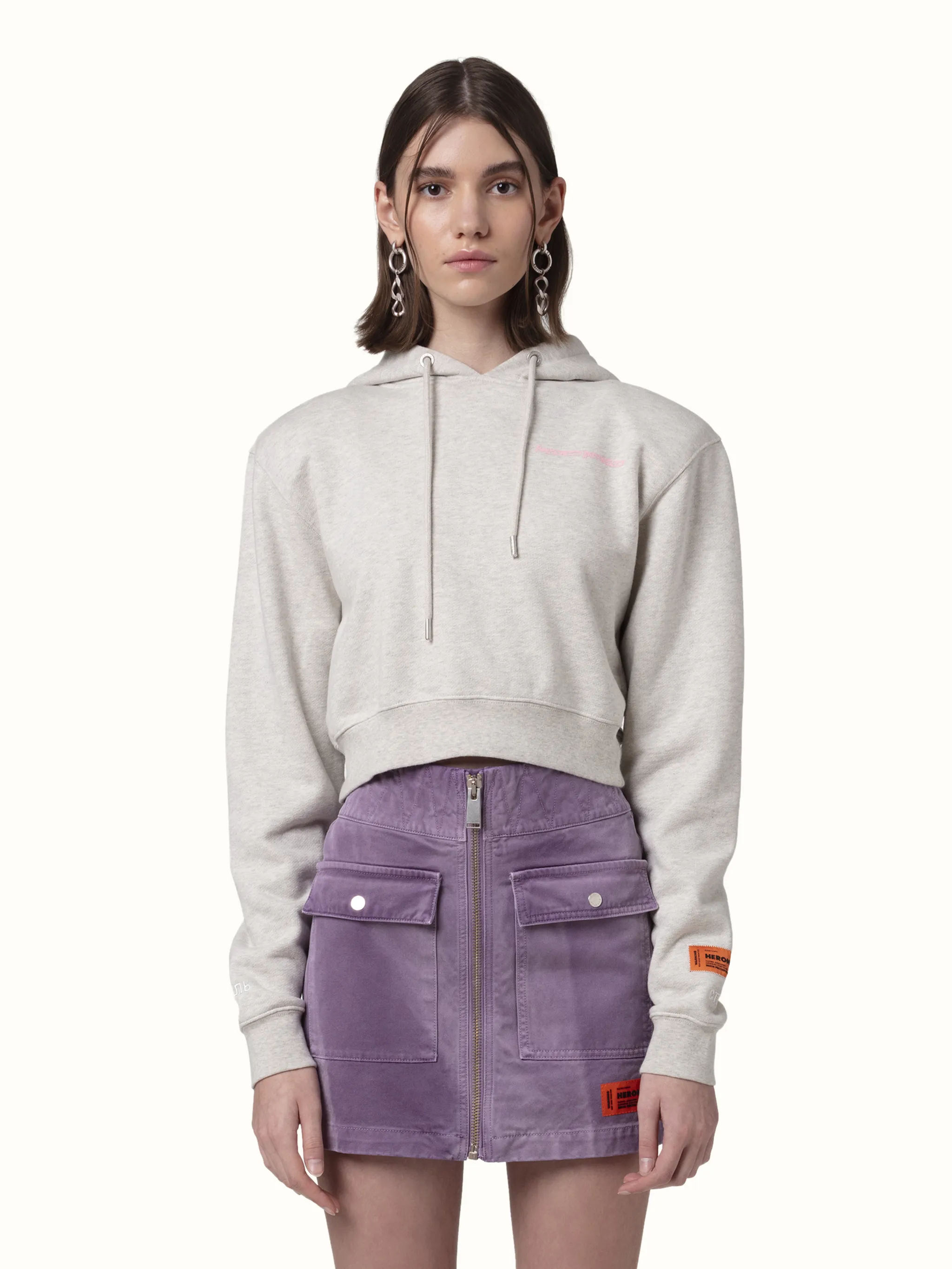 Cropped Hooded Sweatshirt