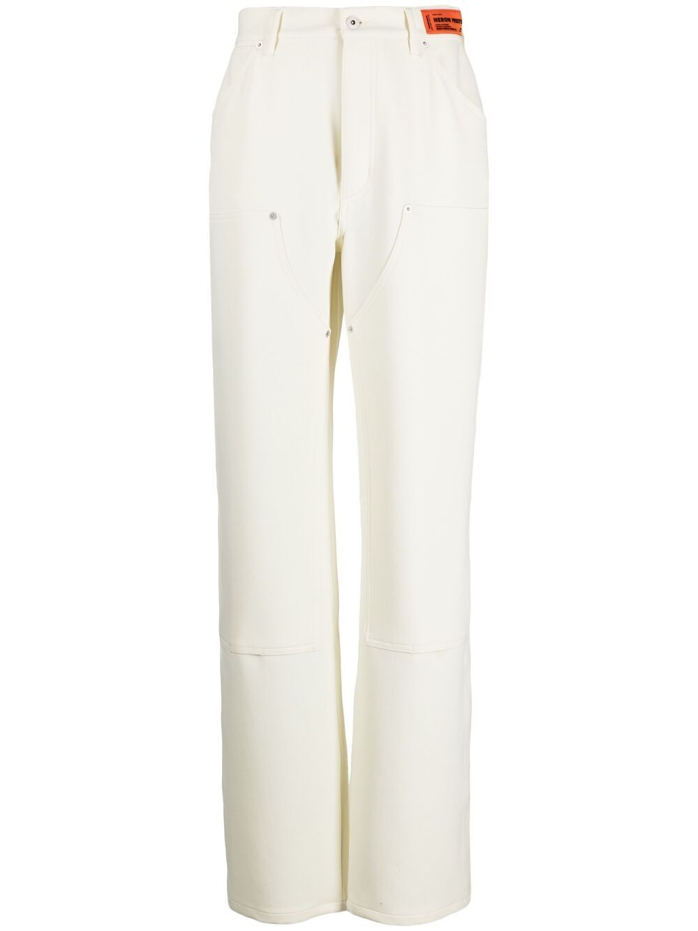 фото Heron preston crepe carpenter pants cream