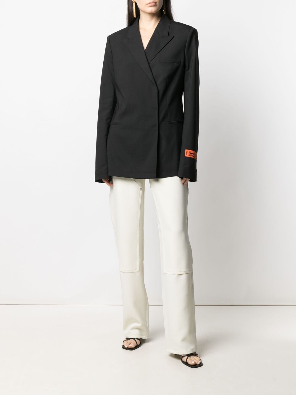 фото Heron preston tailoring open back blazer black