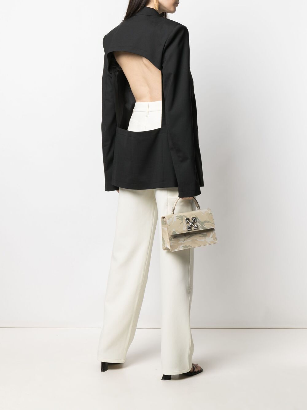 фото Heron preston tailoring open back blazer black