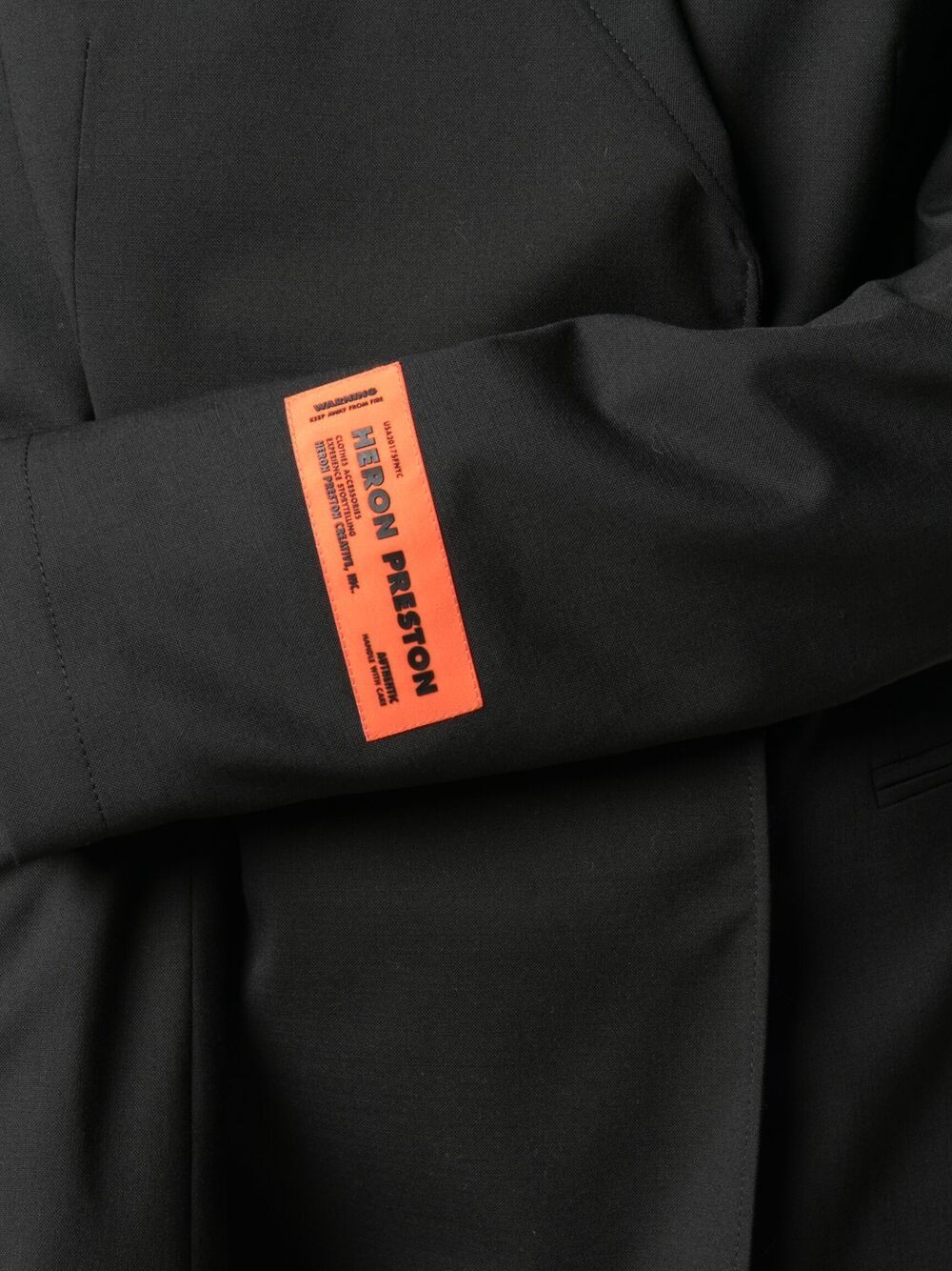 фото Heron preston tailoring open back blazer black