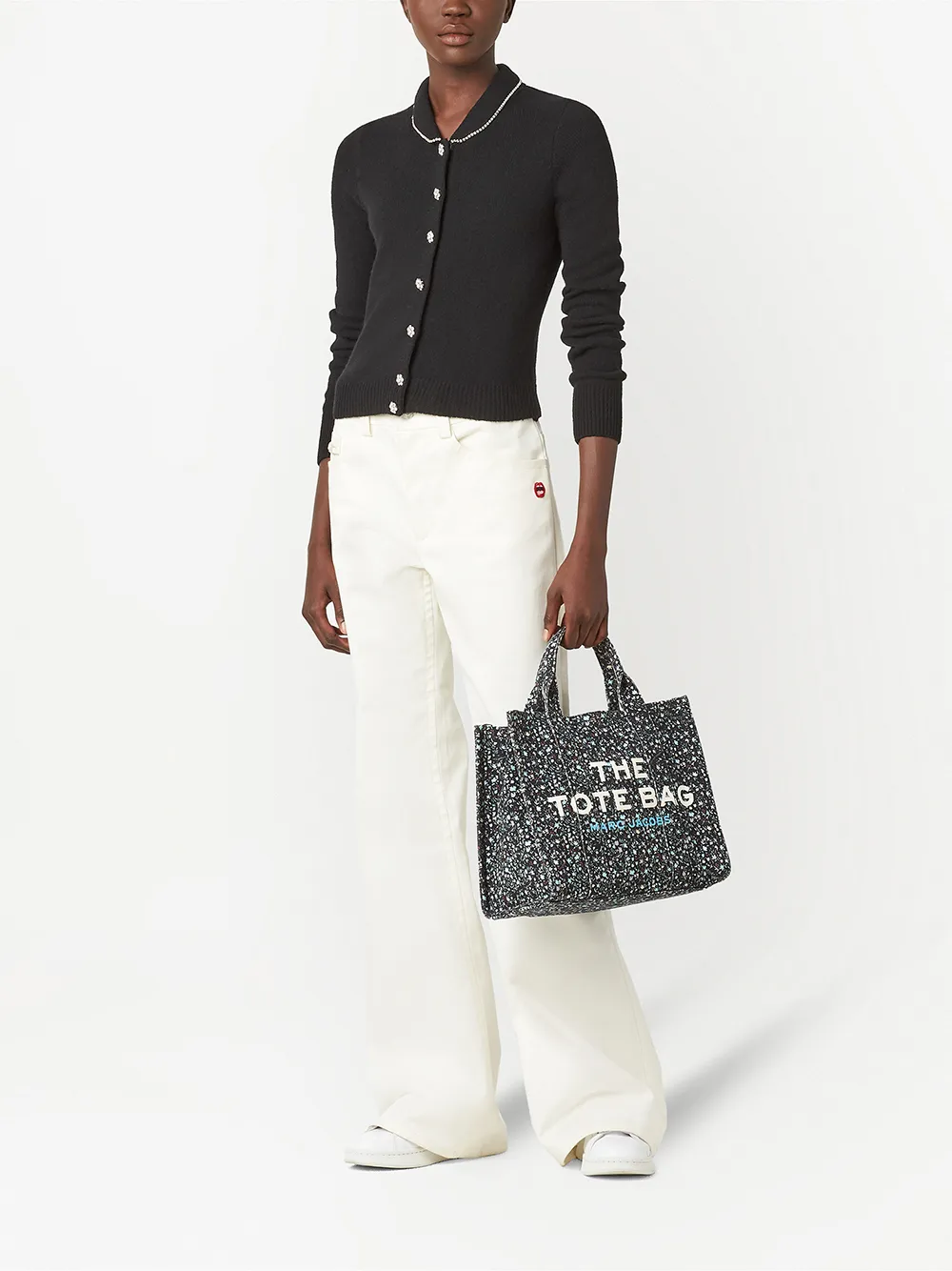 Marc Jacobs The Ditsy Floral Tote medium shopper - Zwart
