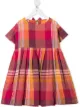 Image 1 of Il Gufo pleated checked dress