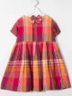 Image 2 of Il Gufo pleated checked dress