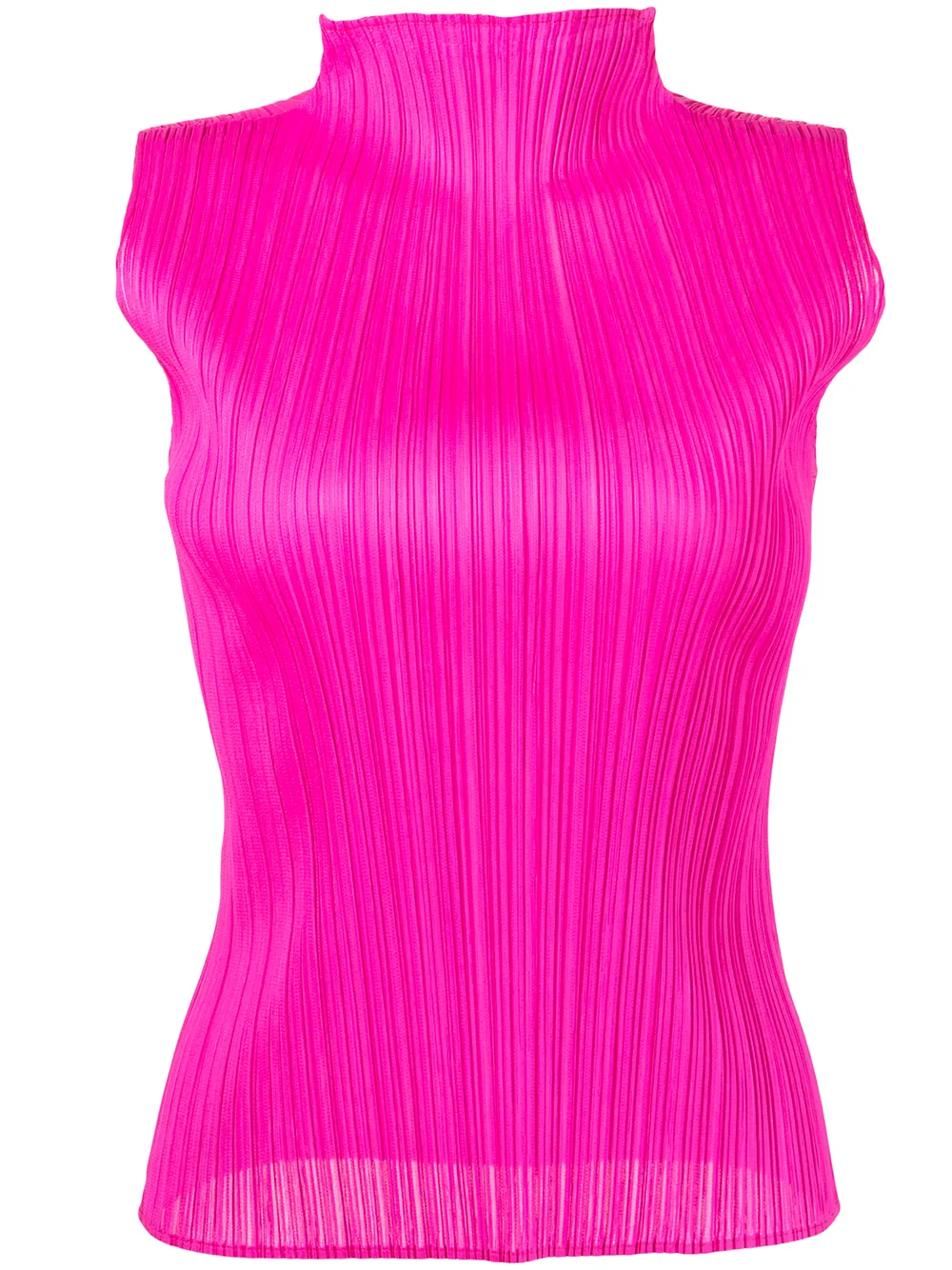 фото Pleats please issey miyake плиссированный топ с высоким воротником