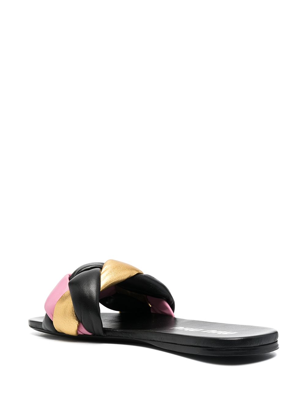 Miu Miu knot-detail leather slides Women