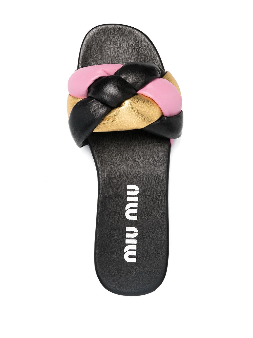 Miu Miu knot-detail leather slides Women