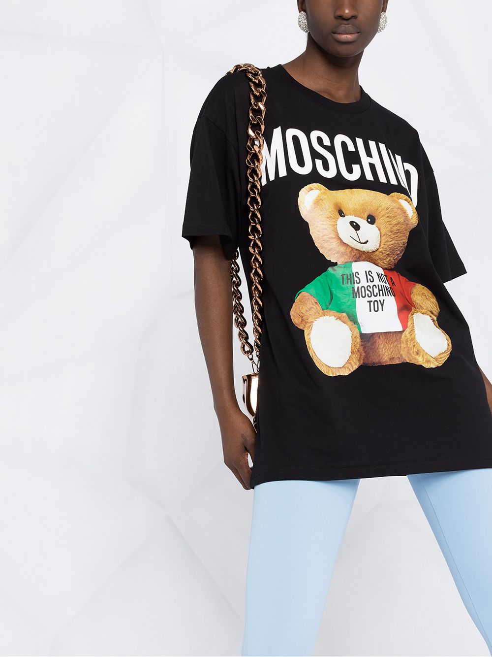 фото Moschino футболка оверсайз с принтом teddy