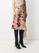Marni floral-print satin skirt