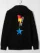 Image 2 of Neil Barrett Kids TEEN Star Bolt print zip-up hoodie
