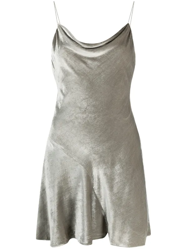 alice and olivia silver dress