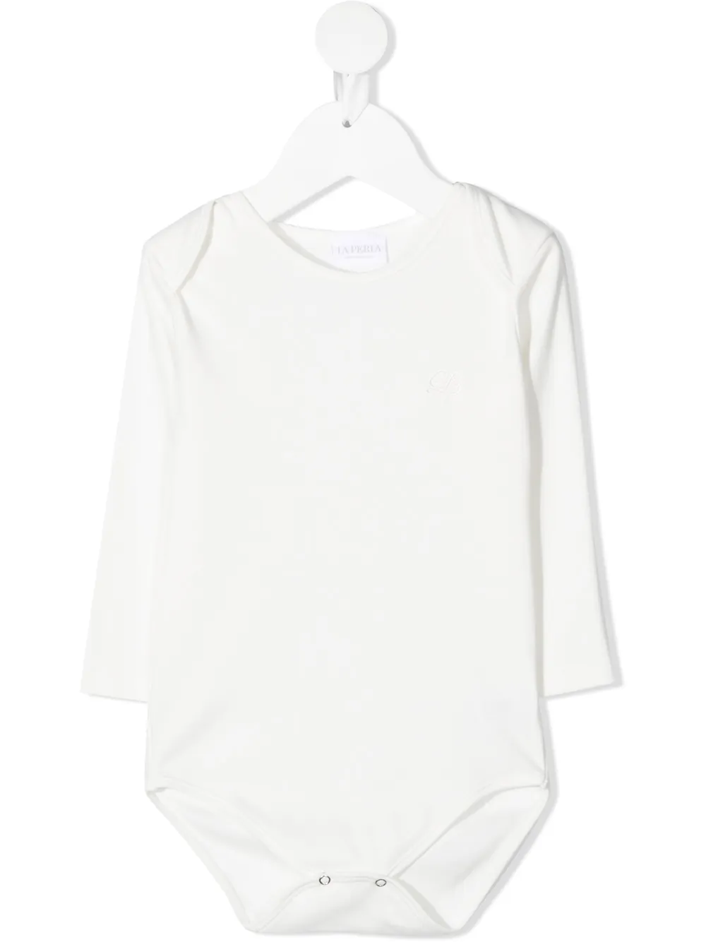 

La Perla Kids long-sleeved cotton body - White