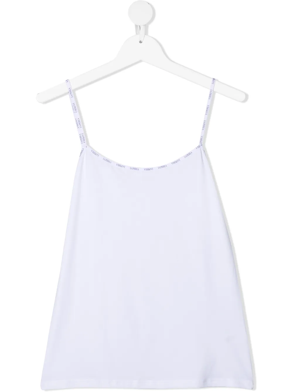 

La Perla Kids logo-trim sleeveless top - White