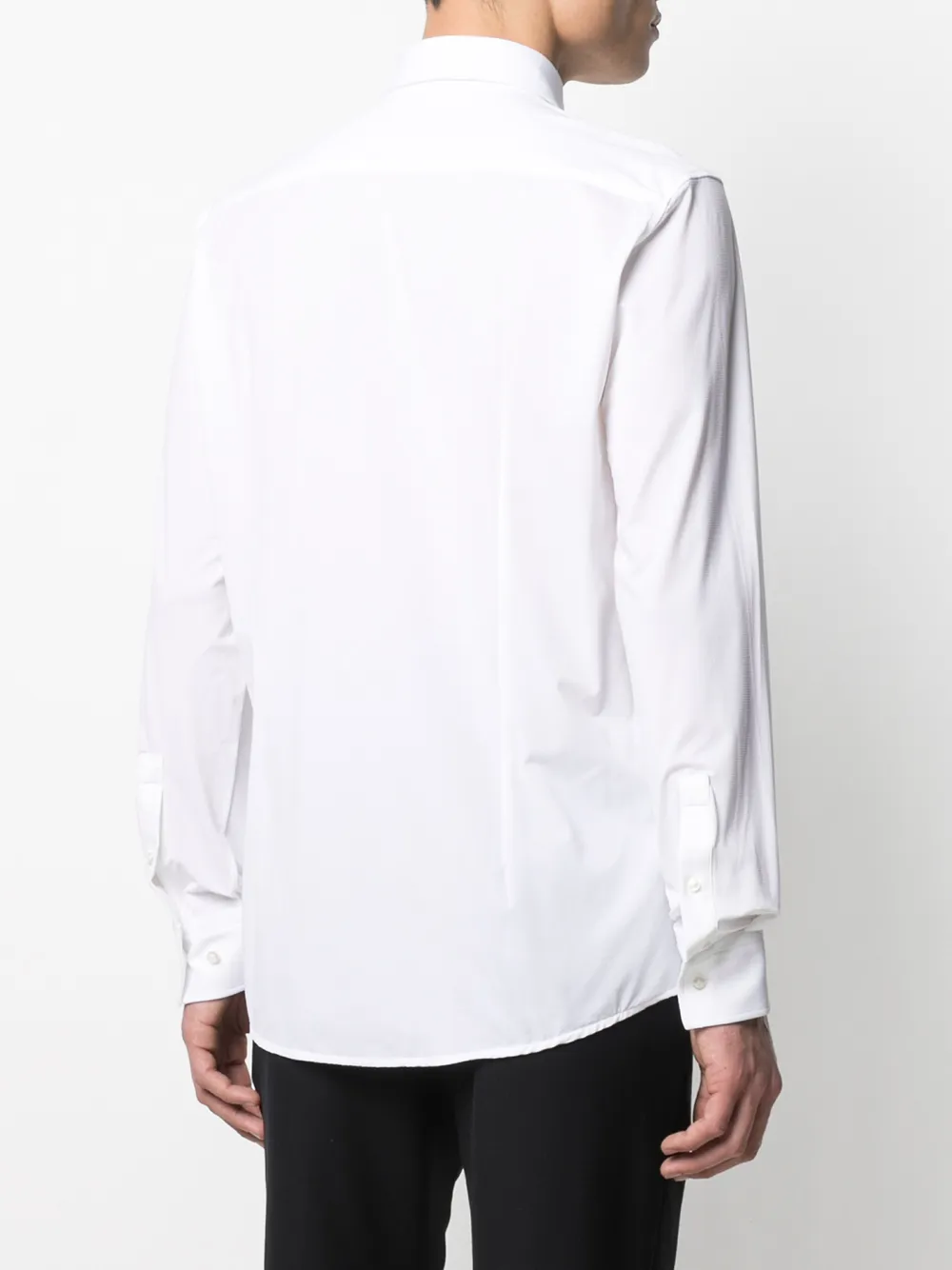 Shop Hugo Boss Button-up Long-sleeve Shirt In White