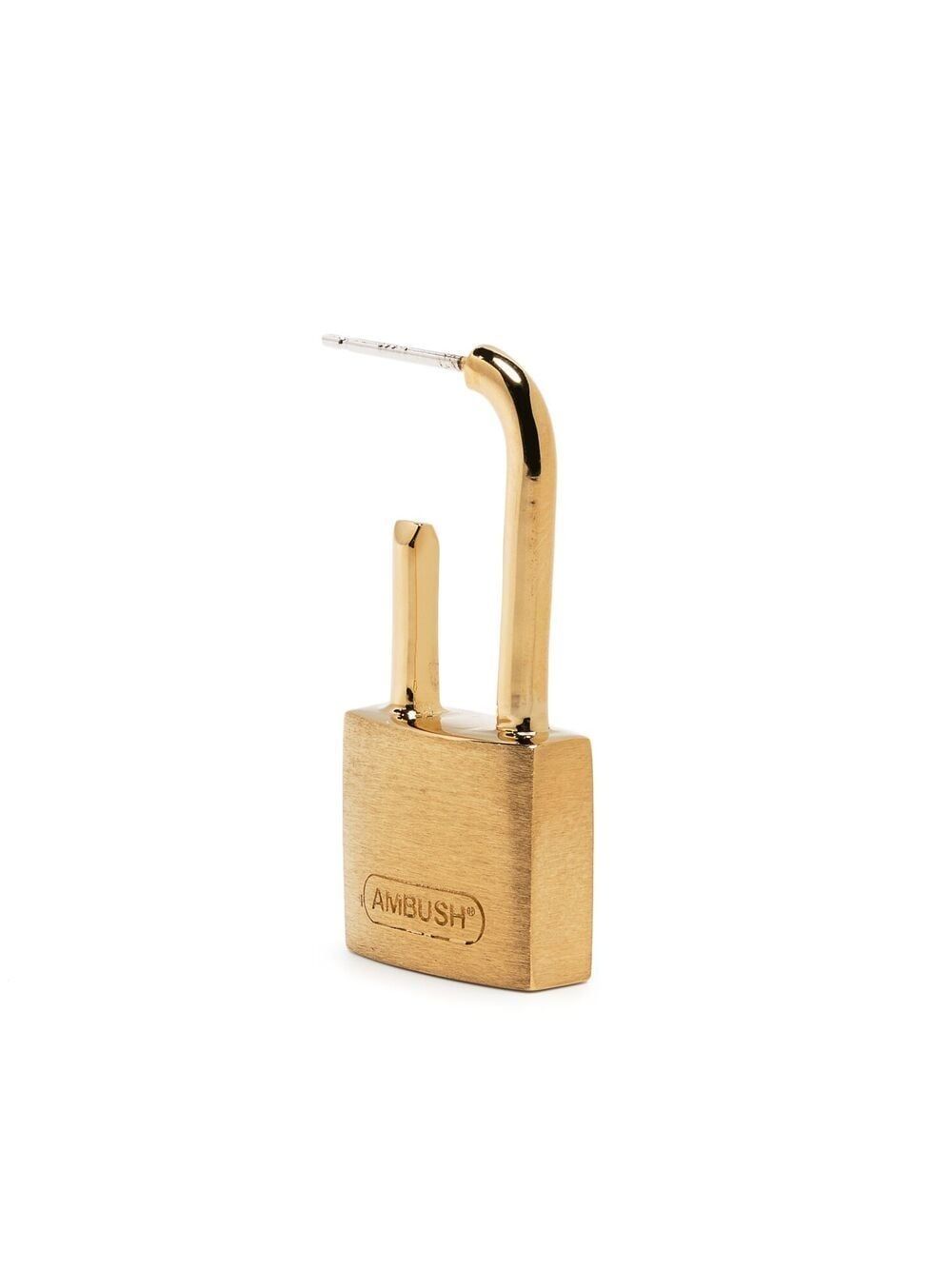 AMBUSH PADLOCK SILVER EARRING