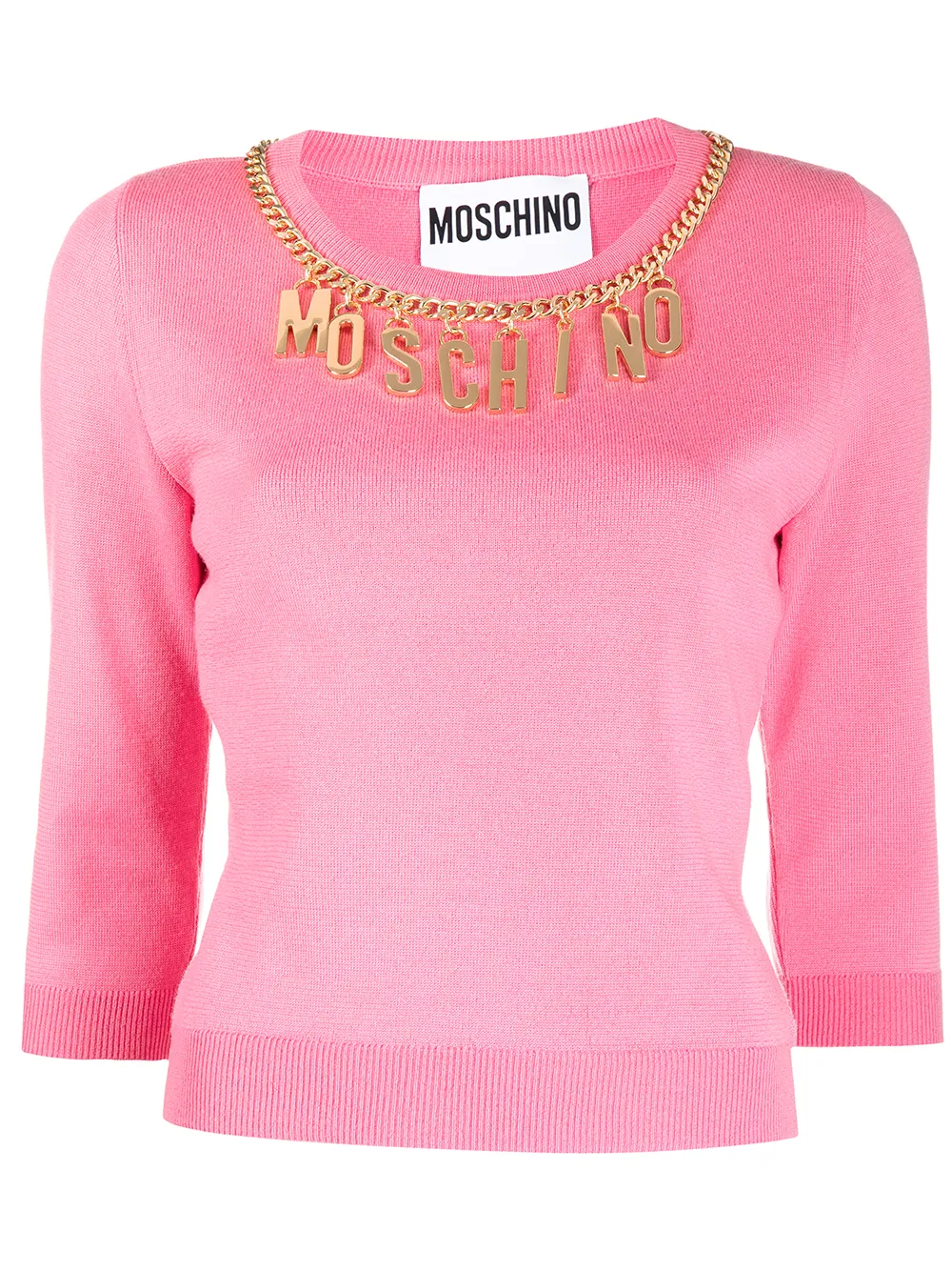 фото Moschino трикотажный декорированный топ