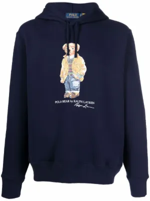polo bear men's hoodie