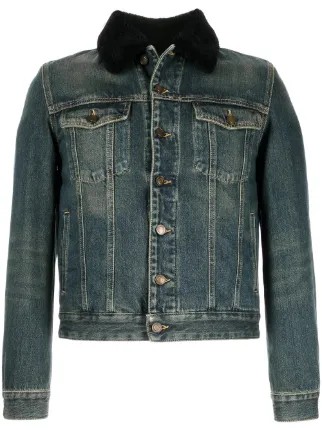 jean jacket shearling collar