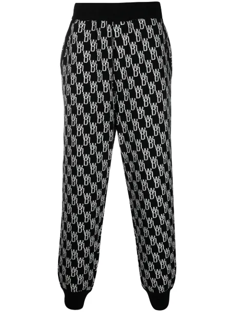 We11done pantalones tejidos en intarsia