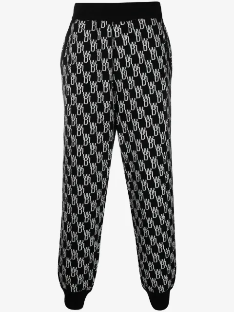 We11done pantalones tejidos en intarsia