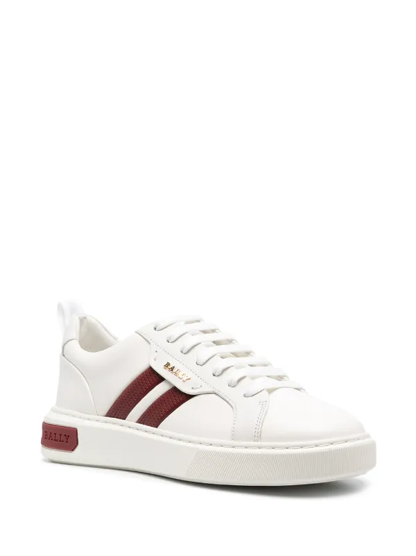 Shop Bally logo plaque sneakers with 