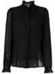 Image 1 of Elisabetta Franchi ruffle collar lace panel blouse