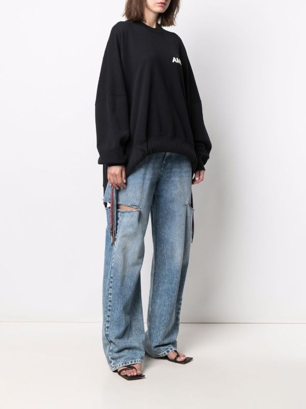 AMBUSH logo-print Drawstring Sweatshirt - Farfetch