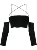 AMBUSH off-shoulder cropped top - Black