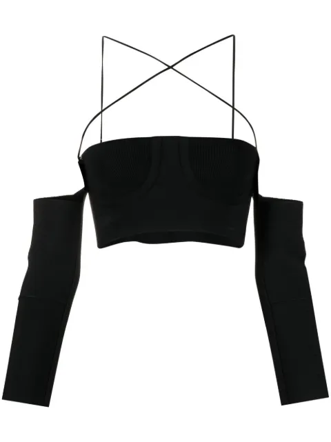 AMBUSH off-shoulder cropped top