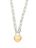 AMBUSH small Heart Padlock charm necklace - Silver