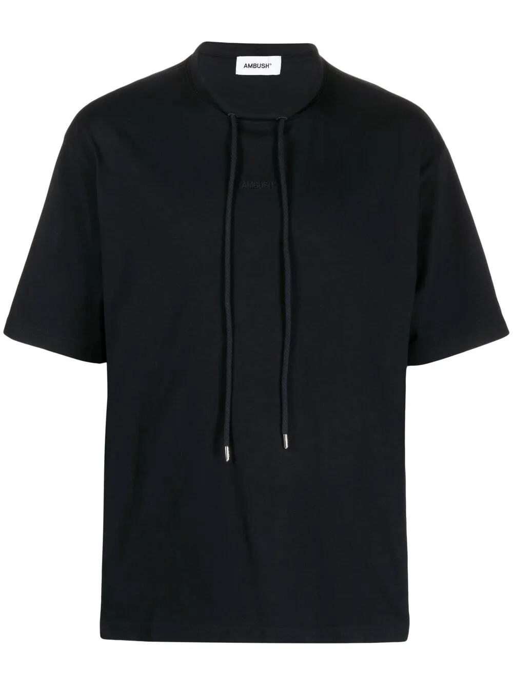 

AMBUSH drawstring cotton T-shirt - Black