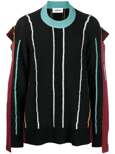 AMBUSH striped-knit jumper