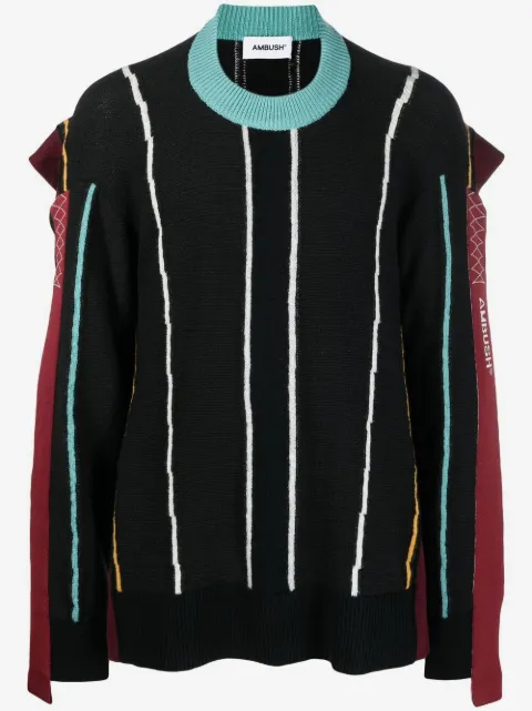 AMBUSH striped-knit jumper