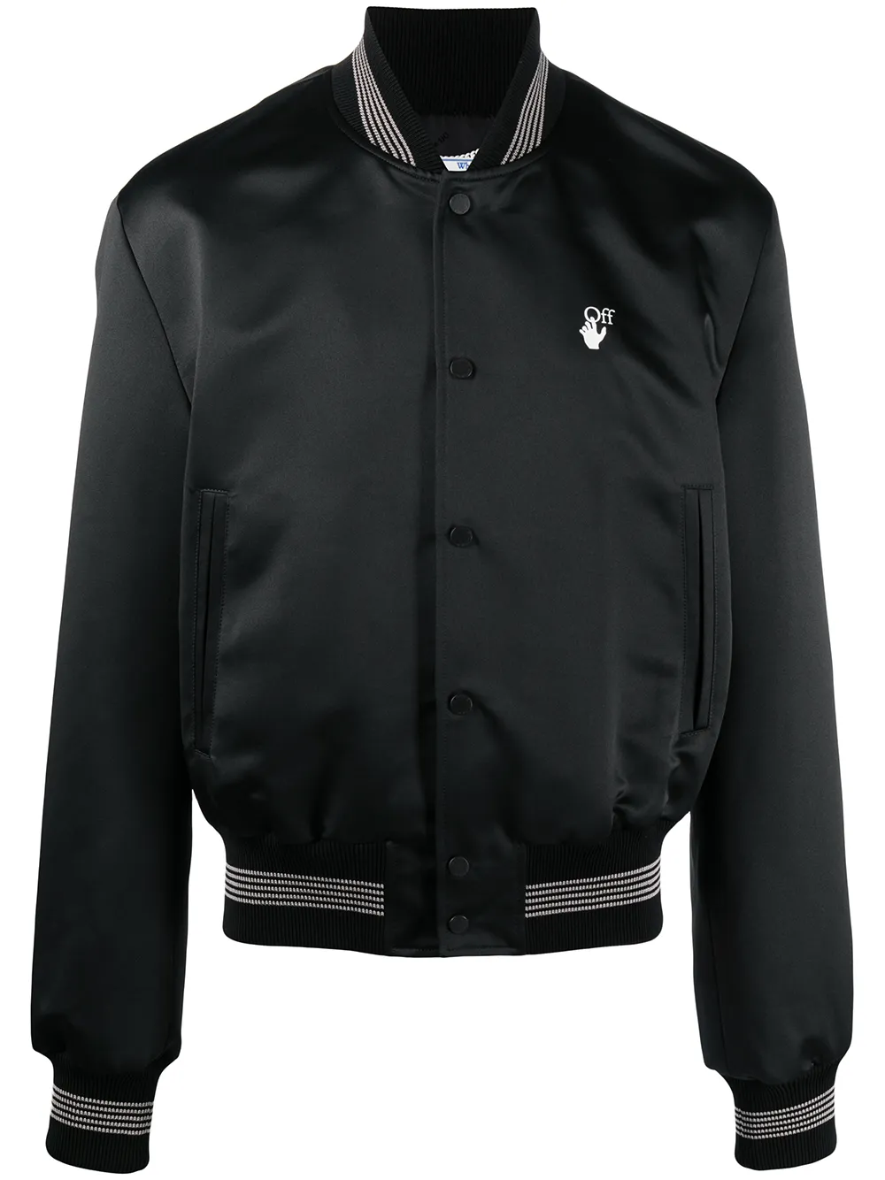 Image 1 of Off-White OW logo bomber jacket