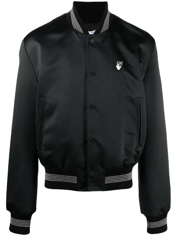 off white black bomber jacket
