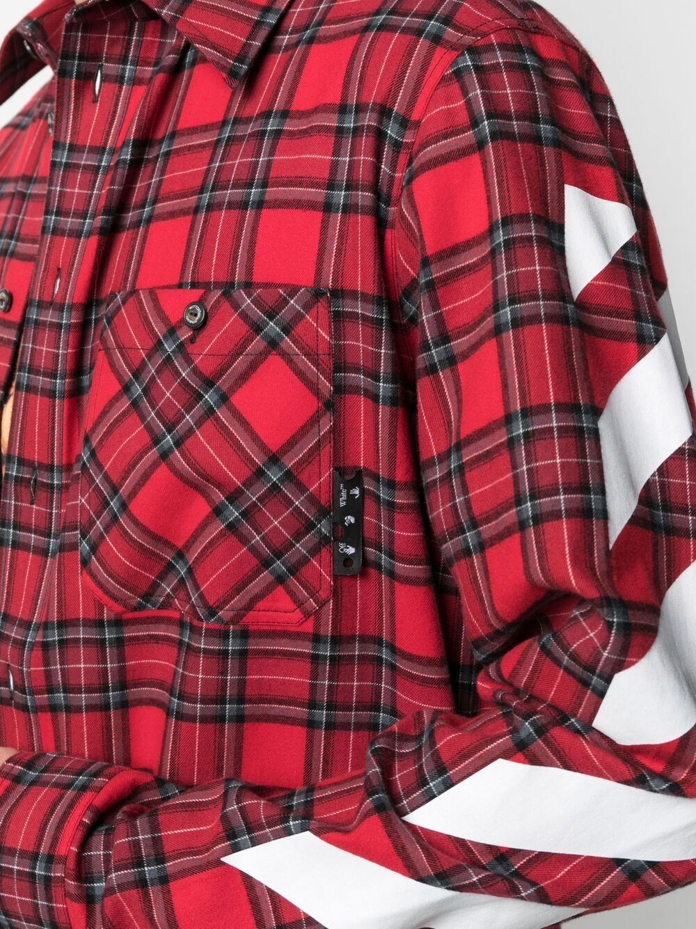 Off-White Diag Checked Flannel Shirt - Farfetch