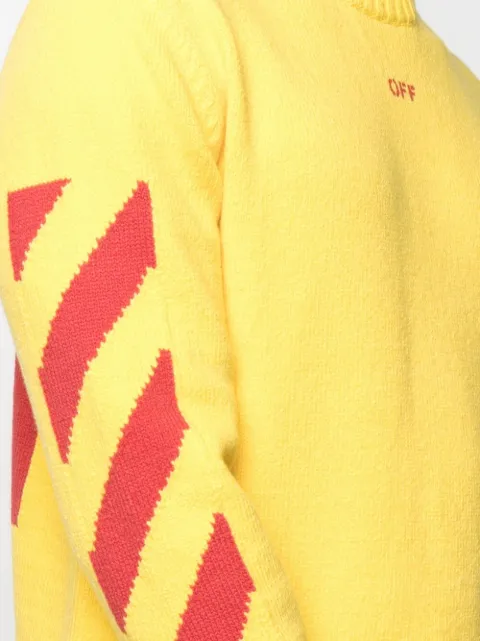 off white crew neck jumper