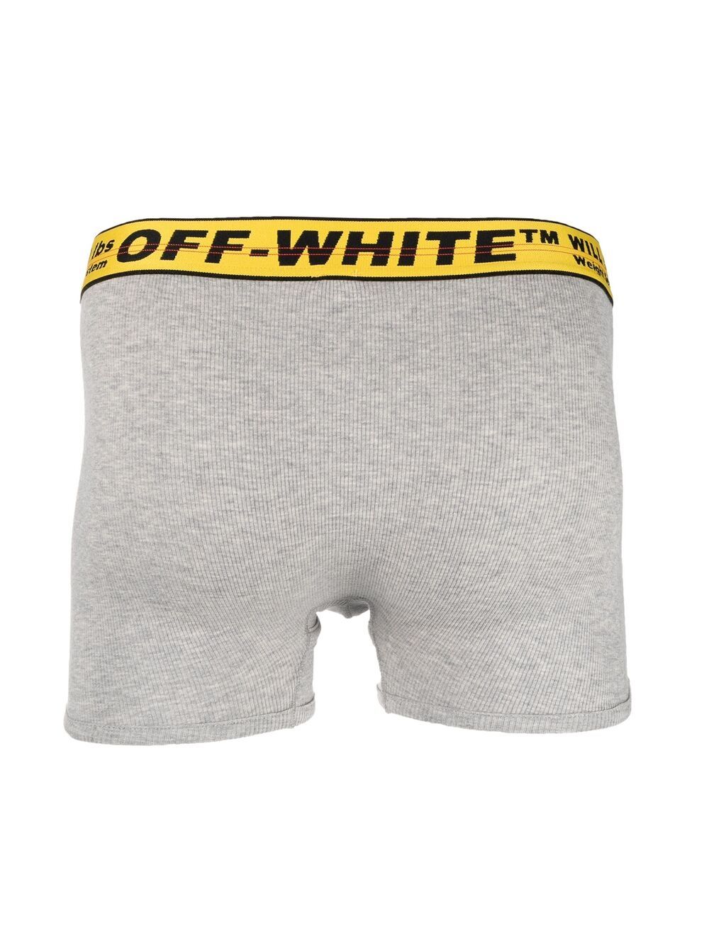 Shop Off-white Three-pack Industrial Boxer Briefs In Grey