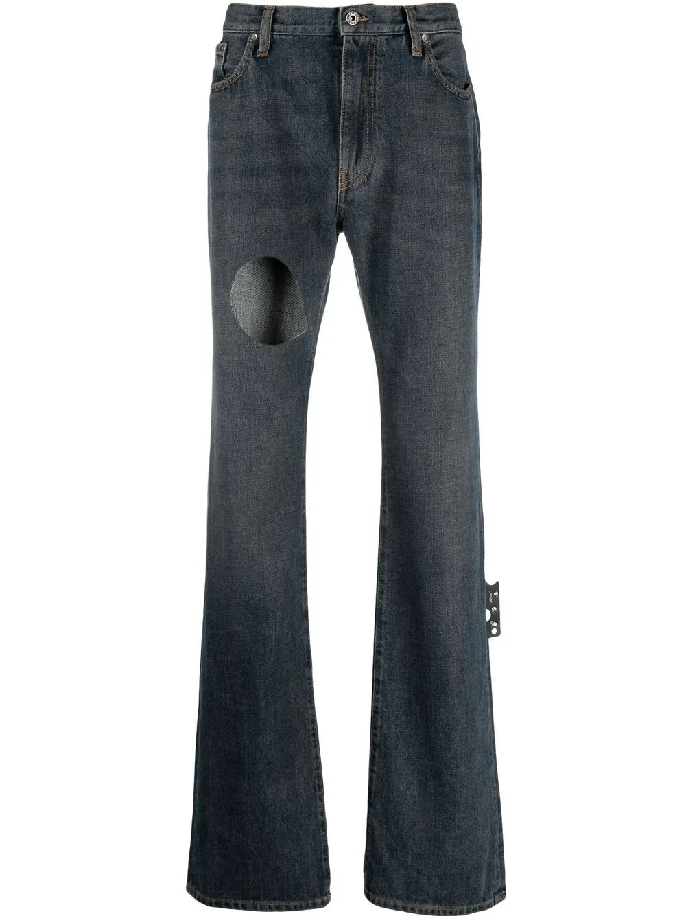 фото Off-white джинсы hands-off с эффектом потертости