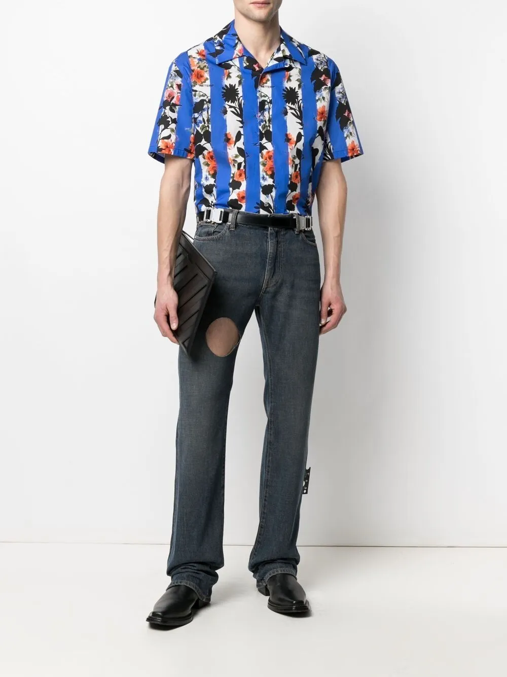 фото Off-white джинсы hands-off с эффектом потертости