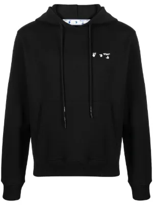 Off white hoodie zwart clearance