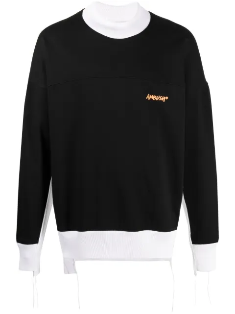 AMBUSH two-tone logo-print sweatshirt