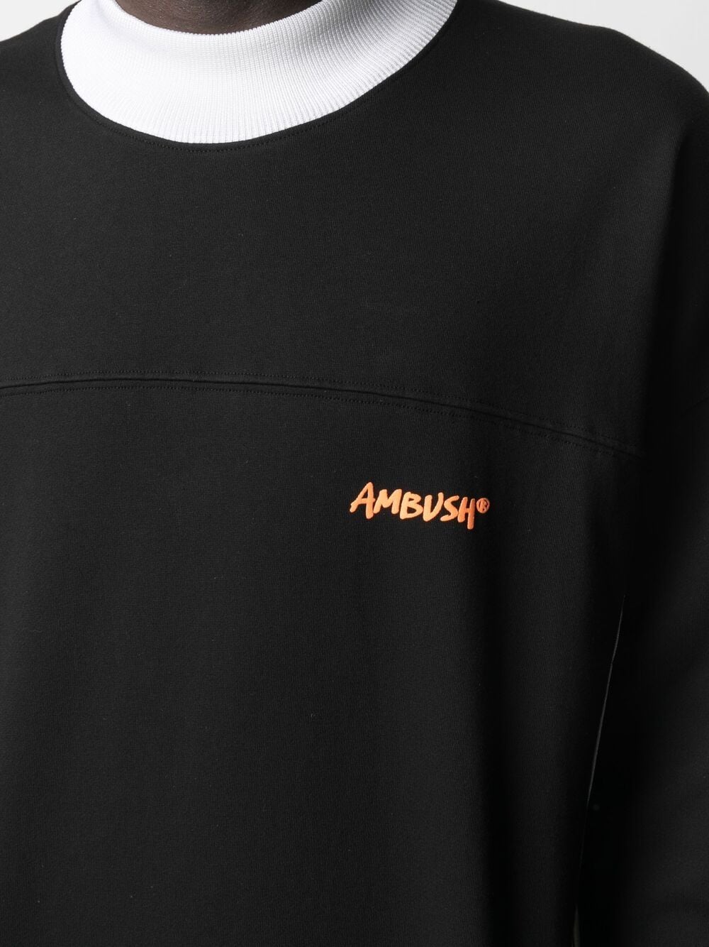 Shop Ambush Two-tone Logo-print Sweatshirt In Black